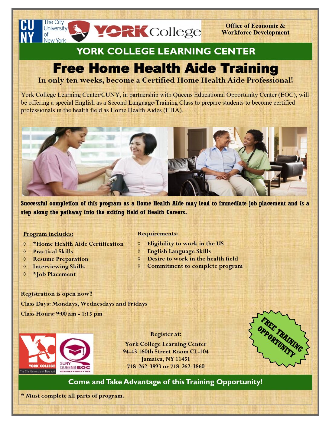 Free Home Health Aide Training - Jamaica311