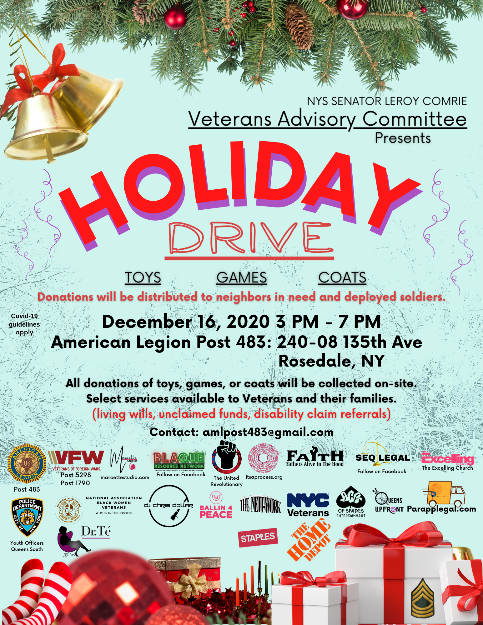 Leroy Ny Christmas Giveaway 2022 Nys Senator Leroy Comrie's Holiday Toy, Game And Coat Drive – Jamaica311