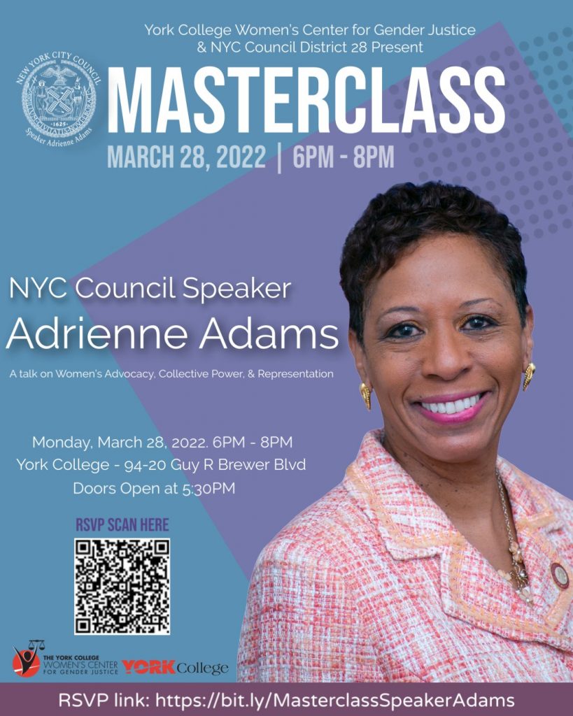 Masterclass w/ NYC Council Speaker Adrienne Adams – Jamaica311